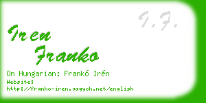 iren franko business card